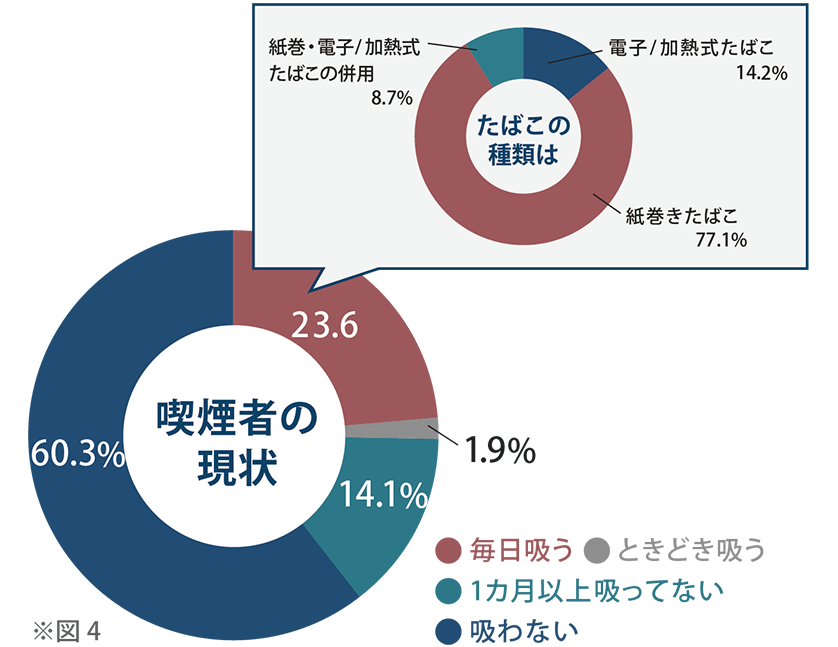 < 調査4>喫煙者の現状